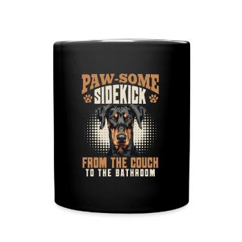 Doberman PAW-SOME SIDEKICK FROM THE COUCH Lustig - Tasse einfarbig - Schwarz - Vorne