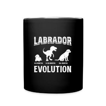 Labrador EVOLUTION Labrador Lover Drôle - Mug uni - noir - Devant