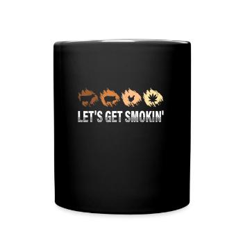 Grillparty Let's Get Smokin' Fleischliebhaber - Tasse einfarbig - Schwarz - Vorne