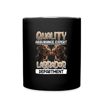 Chien Labrador QUALITÉ LABRADOR DÉPARTEMENT Drôle - Mug uni - noir - Devant