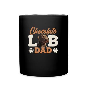 Labrador Besitzer CHOCOLATE LAB DAD Labrador Hund - Tasse einfarbig - Schwarz - Vorne
