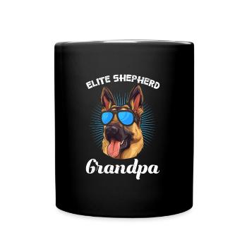 Berger Allemand Homme ELITE BERGER GRAND-PÈRE Allemand - Mug uni - noir - Devant