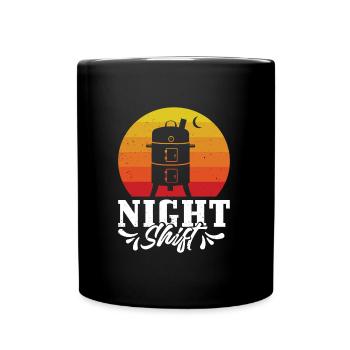 Barbecue Party NIGHT SHIFT Amateurs de viande Fun - Mug uni - noir - Devant