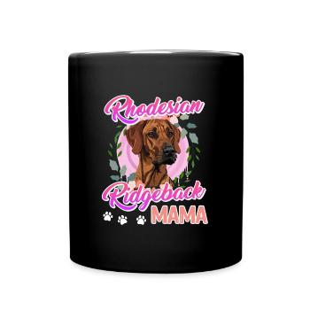 RHODESIAN RIDGEBACK MAMA Hundefan Ridgeback - Tasse einfarbig - Schwarz - Vorne