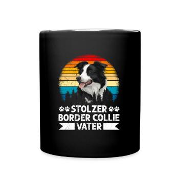 Border Collie FIER PÈRE BORDER COLLIE - Mug uni - noir - Devant
