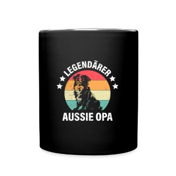 Chiens Grand-père LÉGENDAIRE AUSTRALIEN GRAND-PÈRE AUSTRALIEN - Mug uni - noir - Devant