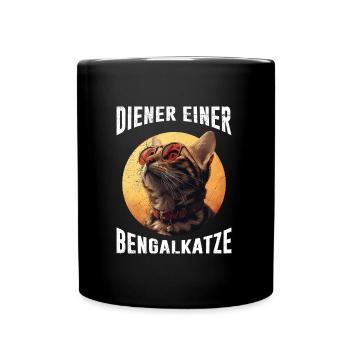 Bengalkatze DIENER EINER BENGALKATZE Lustiges - Tasse einfarbig - Schwarz - Vorne