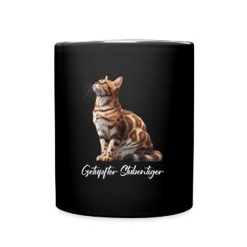 Bengalkatze GETUPFTER STUBENTIGER Lustiges Bengal - Tasse einfarbig - Schwarz - Vorne