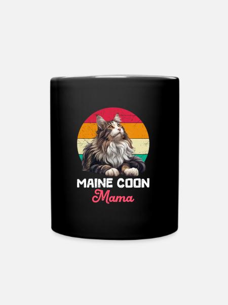 Maine Coon Owner MAINE COON MAMA Main Coon - Full Colour Mug - black