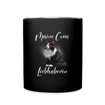 MAINE COON LIEBHABERIN Katzenmama Maine Coon - Tasse einfarbig - Schwarz - Vorne