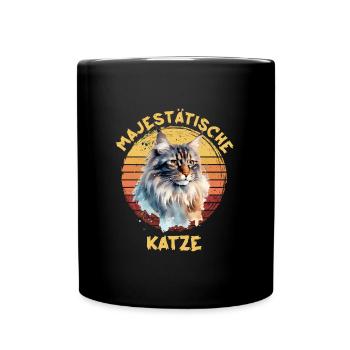 Maine Coon MAJESTIC CAT Maine Coon - Full Colour Mug - black - Front