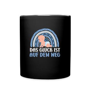 Pregnancy HAPPINESS IS ON THE WAY Expectant - Full Colour Mug - black - Front