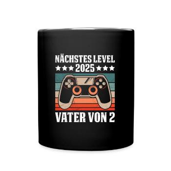 Futur père NEXT LEVEL 2025 PÈRE DE 2 - Mug uni - noir - Devant
