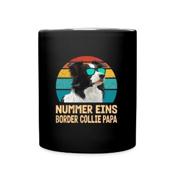 Border Collie PAPA BORDER COLLIE NUMÉRO UN - Mug uni - noir - Devant