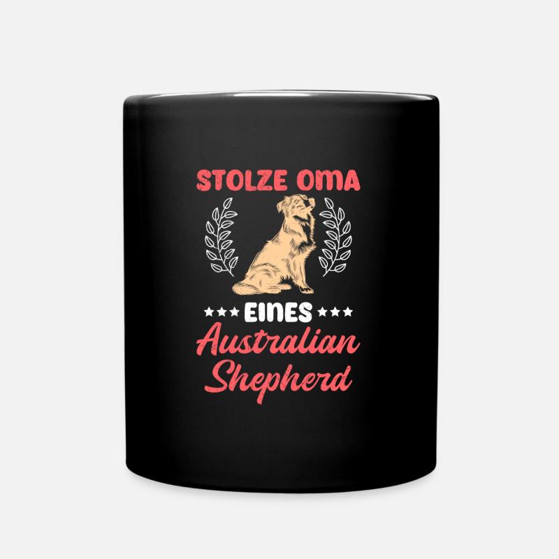 Hundeoma STOLZE OMA EINES AUSTRALIAN SHEPHERD - Tasse einfarbig - Schwarz