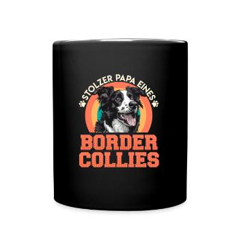 Border Collie FIER PAPA D’UN BORDER COLLIE - Mug uni - noir - Devant