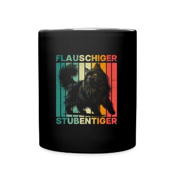 Perserkatzen FLAUSCHIGER STUBENTIGER Lustiges - Tasse einfarbig - Schwarz - Vorne