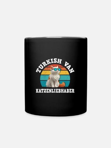 TURKISH VAN KATZENLIEBHABER Turkish Van - Tasse einfarbig - Schwarz