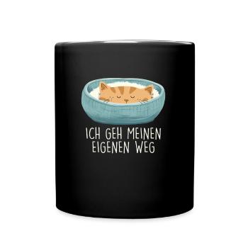Siamkatze ICH GEH MEINEN EIGENEN WEG Lustiges - Tasse einfarbig - Schwarz - Vorne
