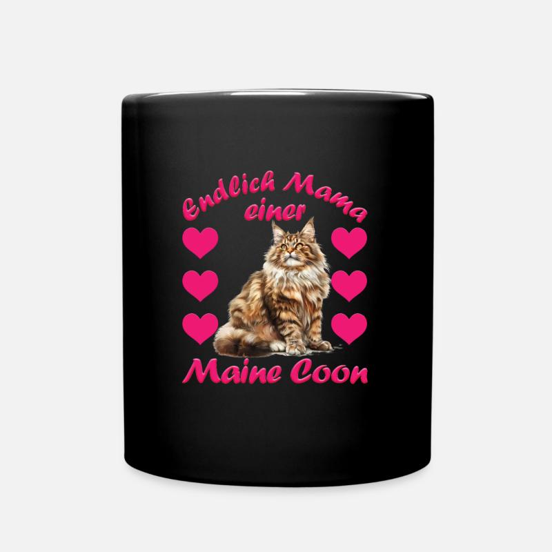 Maine Coon ENFIN MAMAN D’UN MAINE COON Drôle - Mug uni - noir