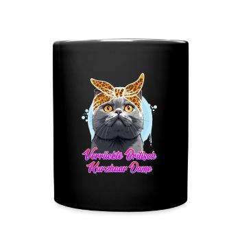 Britisch Kurzhaar VERRÜCKTE BRITISCH KURZHAAR - Tasse einfarbig - Schwarz - Vorne