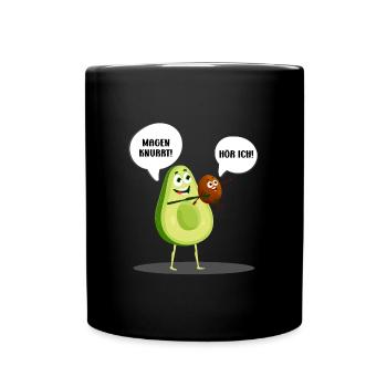 Pregnancy STOMACH GROWLS I HEAR! Fun - Full Colour Mug - black - Front