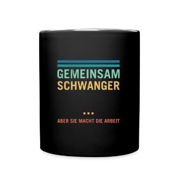 Soon dad PREGNANT TOGETHER BUT SHE MAKES THE - Full Colour Mug - black - Front