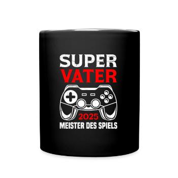 Future dad SUPER DAD 2025 CHAMPION OF - Full Colour Mug - black - Front