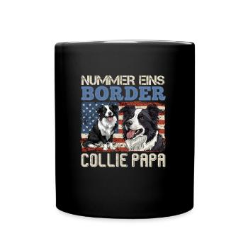Border Collie NUMBER ONE BORDER COLLIE DAD - Full Colour Mug - black - Front