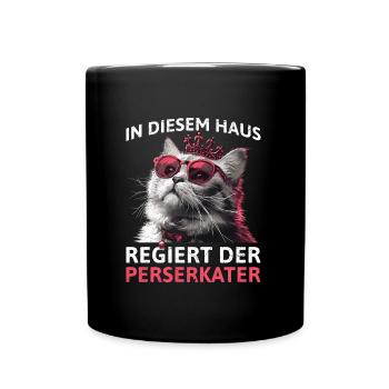 Chat persan DANS CETTE MAISON, LES RÈGLES PERSANES - Mug uni - noir - Devant