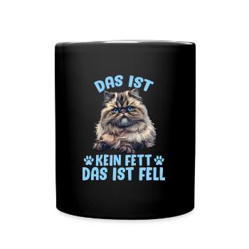 Persian Cat THIS IS NOT FAT THIS IS FUR - Full Colour Mug - black - Front