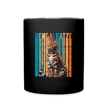 BENGAL CAT Vintage Bengal Chat Propriétaire - Mug uni - noir - Devant