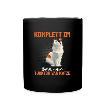 Katzenfan KOMPLETT IM BANN EINER TURKISH VAN - Tasse einfarbig - Schwarz - Vorne