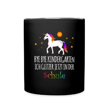 I'm glittering at school now - Full Colour Mug - black - Front