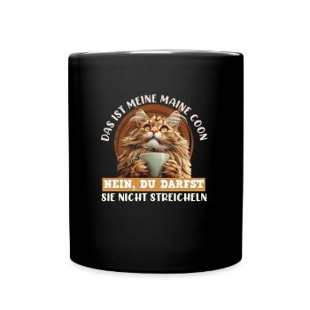 Propriétaires de chats NE CARESSEZ PAS MON MAINE COON - Mug uni - noir - Devant