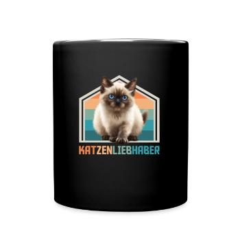 Siamkatzen Liebhaber Siamesen Katzen Besitzer - Tasse einfarbig - Schwarz - Vorne