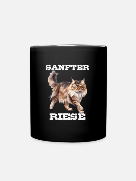 Maine Coon Katzenbesitzer SANFTER RIESE Lustiges - Tasse einfarbig - Schwarz
