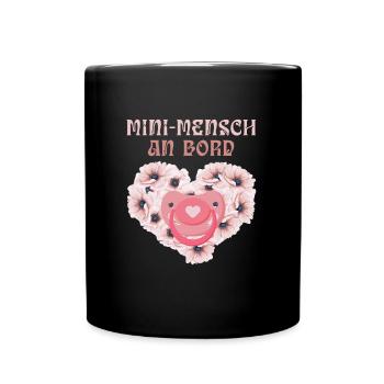 Baby Bump HUMAIN À BORD Drôle Enceinte - Mug uni - noir - Devant
