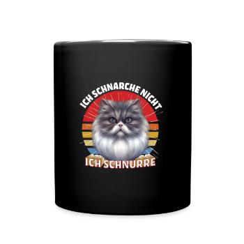 Chat persan JE NE RONFLE PAS, JE RONRONNE - Mug uni - noir - Devant