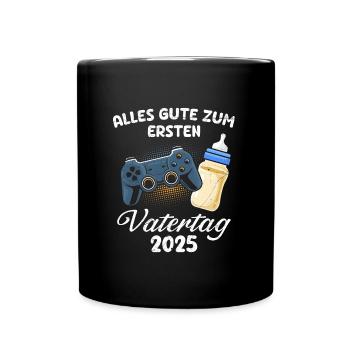 BONNE PREMIÈRE FÊTE DES PÈRES 2025 Papa - Mug uni - noir - Devant