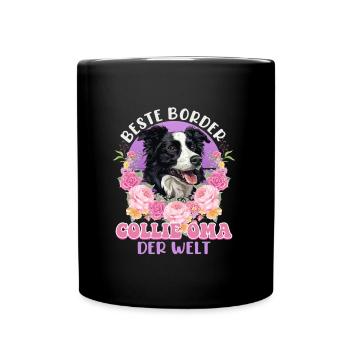MEILLEURE MAMIE BORDER COLLIE DU MONDE Vintage - Mug uni - noir - Devant