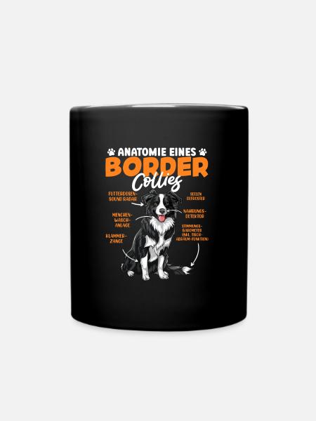 Border Collie ANATOMIE D’UN BORDER COLLIE Drôle - Mug uni - noir