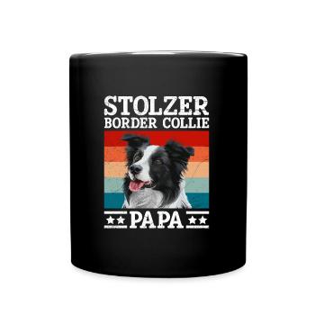 Hundepapa STOLZER BORDER COLLIE PAPA Hundebesitzer - Tasse einfarbig - Schwarz - Vorne