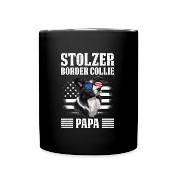 Hundepapa STOLZER BORDER COLLIE PAPA Hundebesitzer - Tasse einfarbig - Schwarz - Vorne