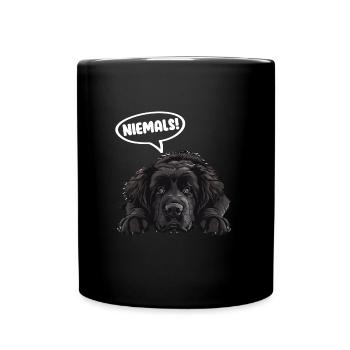 Terre-Neuve drôle JAMAIS ! Newfie Stur - Mug uni - noir - Devant