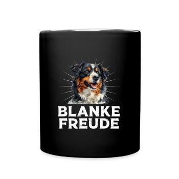 Australian Shepherd BLANKE FREUDE AUSSIE - Tasse einfarbig - Schwarz - Vorne