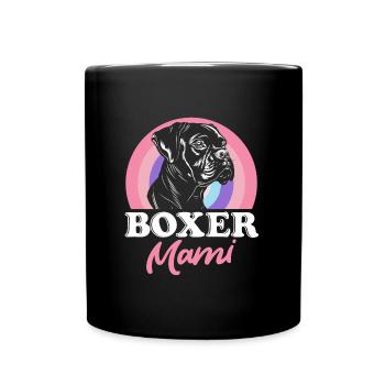 BOXER MAMI Deutscher Boxer Hund Besitzerin - Tasse einfarbig - Schwarz - Vorne