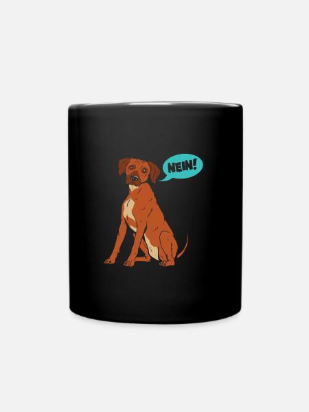Rhodesian Ridgeback Lustig NEIN! Sturer Ridgeback - Tasse einfarbig - Schwarz