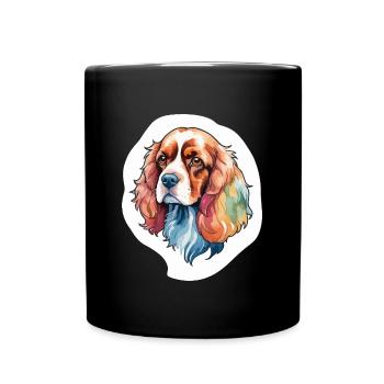 Cocker américain Épagneul Aquarelles - Mug uni - noir - Devant