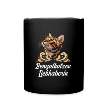 BENGALKATZEN LIEBHABERIN Bengal Katzenbesitzerin - Tasse einfarbig - Schwarz - Vorne